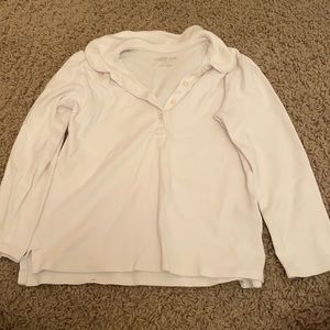 Land’s End white long sleeve polo.